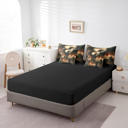 Feelyou Medieval Fantasy Dragon Comforter Set 7 Pieces Queen Size Ancient Animal Bedding Set for Boys Girls Fairy Goth Bed in a Bag with Comforter, Sheets, Pillowcases & Cushion Covers