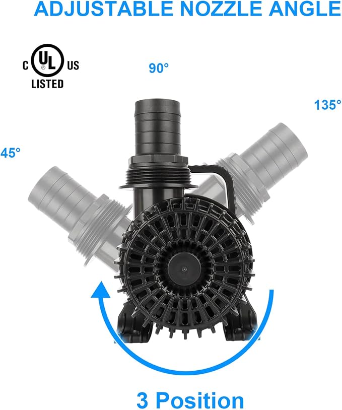 9300 GPH 620W Submersible Pond Waterfall Pump | 32.8FT Power Cord, Quiet Powerful Pump for Koi & Outdoor Water Features, with Barrier Bag