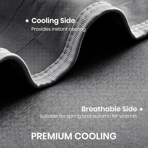 Topcee Cooling Blanket 90"x90" for Hot Sleepers Summer Cold Blanket