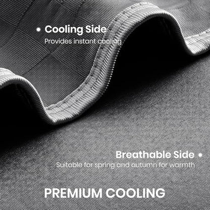 Topcee Cooling Blanket 90"x90" for Hot Sleepers Summer Cold Blanket