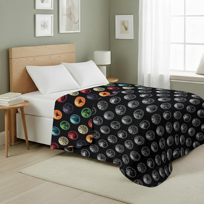 Northwest Magic The Gathering Magic Icons Twin Quilted Blanket, Comfy Throw, Adults Boys Girls, Soft Lightweight Bedding for Bed, or Couch, 60 x 90 inches