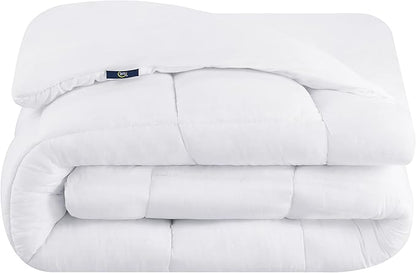 Serta ComfortSure Queen Mattress Cover, Fitted Pillow Top Mattress Pad, Super Soft and Breathable Quilted Cotton Protector with 18" Elastic Deep Pockets for Secure Fit, White