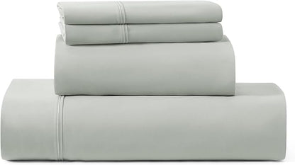 UGG Hedi Cali King Sheet Set 4-Piece Luxury Cooling Sheets Deep Pockets Premium Bedding with 2 Shams Hypoallergenic Machine Washable Soft Lightweight Bed Set for Room, California King, Mineral Green