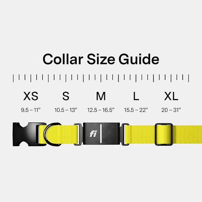 Fi Series 3+ GPS + Health Dog Collar, Yellow, X-Small, 12-Month Membership | Smart GPS dog collar with live tracking, health & behavior, Escape Alerts, LED light. Waterproof and Apple Watch compatible.