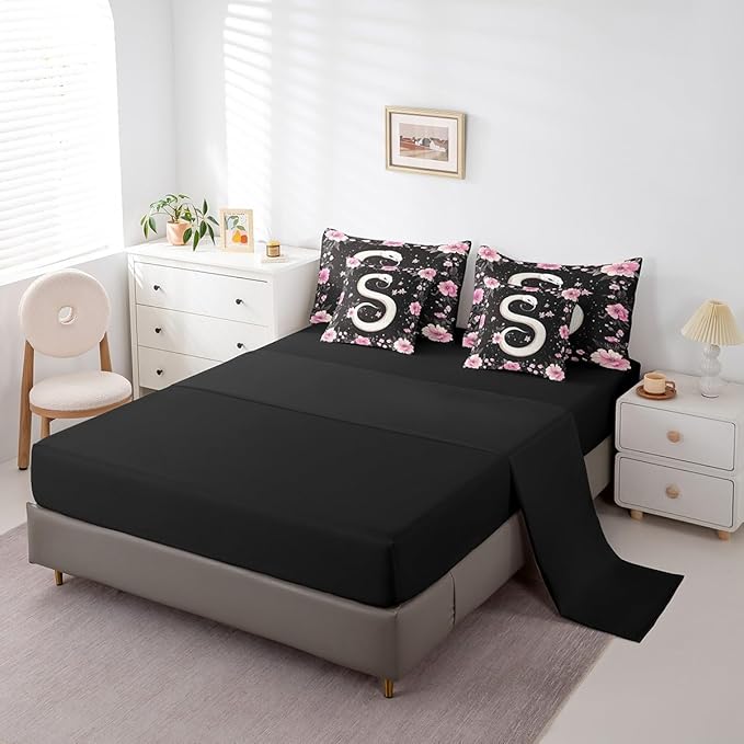 jejeloiu Boho Snake Bedding Set 7Pcs Twin Size Kids Bohemian Comforter Set with Sheets for Boys Girls Floral Flower Bed in a Bag Soft Lightweight,Microfiber