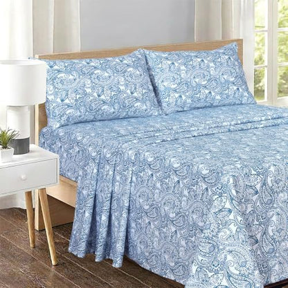 Feather & Stitch 100% Cotton Sateen 500 TC Cal King Size Bed Sheet Set