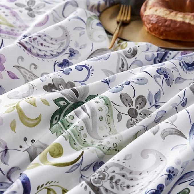 Cupocupa Duvet Cover Set;Duvet Cover Full Bedding Set Fluffy Boho Duvet Cover Set Paisley Floral Bedding Collection Duvet Cover with Pillowcases