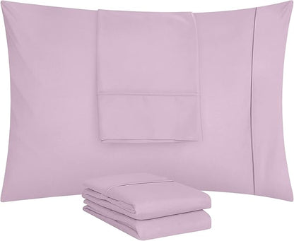 Utopia Bedding Queen Pillow Cases - 4 Pack - Envelope Closure - Soft Brushed Microfiber Fabric - Shrinkage and Fade Resistant Pillow Covers Queen Size 20 X 30 Inches (Queen, Lavender)