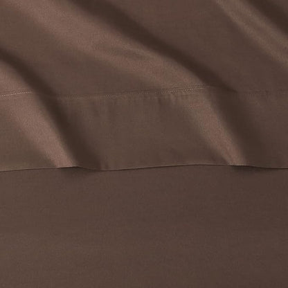 Amazon Basics Lightweight Super Soft Easy Care Microfiber 3-Piece Twin XL Sheet Set with 14-Inch Deep Pockets, Solid, Chocolate