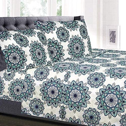 1800 Thread Count Sheet Set – Soft Egyptian Quality Brushed Microfiber Sheets – Luxury Bedding Set with Flat Sheet, Fitted Sheet, Pillow Cases, Full, Ashley, Sheet Set