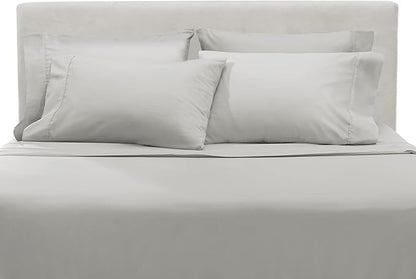 Clara Clark Queen Sheets, 6 Piece Set - Hotel Luxury Sheets for Queen Size Bed, Super Soft Bedding Set, Silver