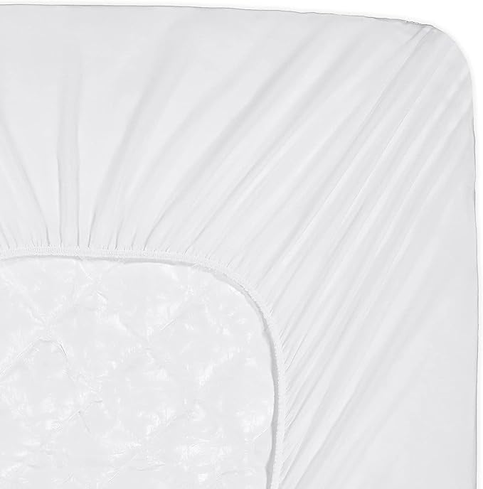 SERTA Power Clean Triple Action Quilted Soft Waterproof Mattress Pad Protector, Moisture Wicking Protection with 15" Deep Pocket, King, White