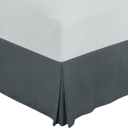 Utopia Bedding Full Bed Skirt - Soft Quadruple Pleated Ruffle - Easy Fit with 16 Inch Tailored Drop - Hotel Quality, Shrinkage and Fade Resistant (Full, Grey)