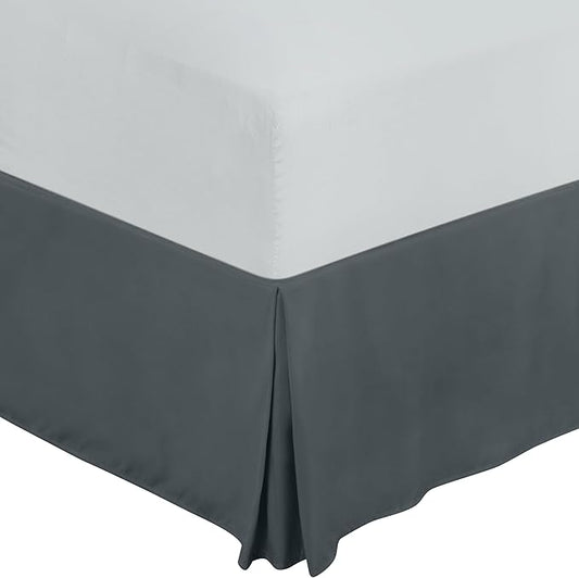 Utopia Bedding Full Bed Skirt - Soft Quadruple Pleated Ruffle - Easy Fit with 16 Inch Tailored Drop - Hotel Quality, Shrinkage and Fade Resistant (Full, Grey)