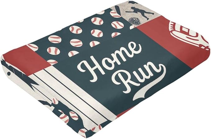 Baseball Blanket Super Soft Warm Fluffy Fleece Flannel Ball Sports Throw Blanket Cozy Fuzzy Plush Stuff Home Run Bedding Blankets Gifts for Teens Boys Kids Women Girls Adults 50"X40"