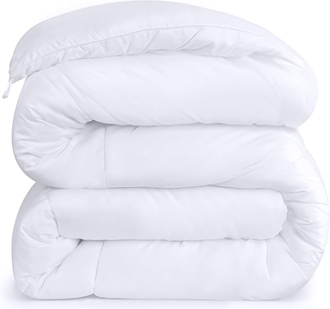 Utopia Bedding Comforters California King Size, All Season Duvet Insert, Down Alternative Box Stitched Bed Comforter with Corner Tabs, Machine Washable (White)
