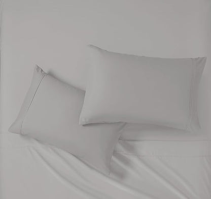 Modern Threads Soft Microfiber Solid Sheets - Luxurious Microfiber Bed Sheets - Includes Flat Sheet, Fitted Sheet with Deep Pockets, & Pillowcases Vapor Blue Twin