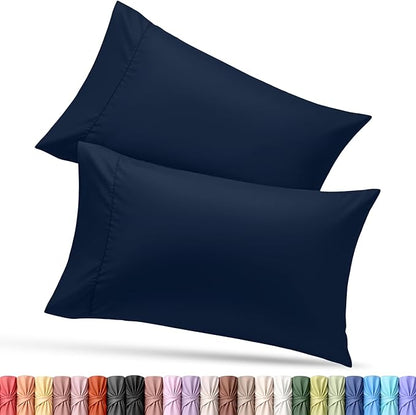 Utopia Bedding Queen Pillow Cases - 2 Pack - Envelope Closure - Soft Brushed Microfiber Fabric - Shrinkage and Fade Resistant Pillow Covers Queen Size 20 X 30 Inches (Queen, Navy)