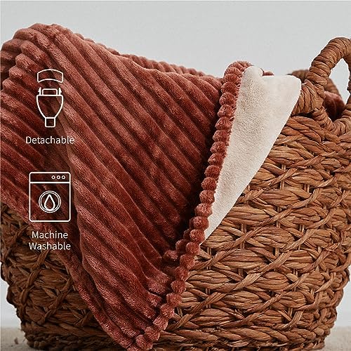 Heated Blanket Twin Size, 6 Heat Levels Electric Blanket, Red