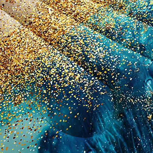 HOSIMA Butterfly Comforter Set with 2 Pillow Sham, Blue Butterfly Floral Comforter Full Size for Kids & Women's Bedroom Decor, Golden Vintage Pattern Bedding Set