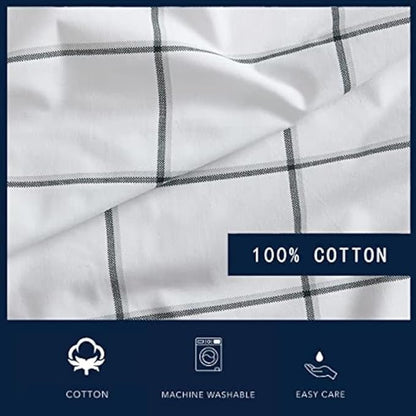 Nautica- King Sheet Set, Cotton Percale Bedding Set, Crisp & Cool, Lightweight & Breathable (Plot Black, King)