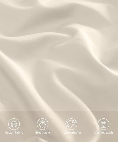 Warmstar Cotton Pillow Cases Queen Size Set of 2, 600 Thread Count Pillowcases 20x30 Inches, Soft Long Staple Cotton Pillowcases Breathable with Envelope Closure,Ivory White