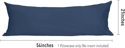Sunflower Body Pillowcase 100% Cotton Long Pillow Cover/Case Envelope Closure 1 Pack, 20×54 inches Crown Blue, Soft and Breathable