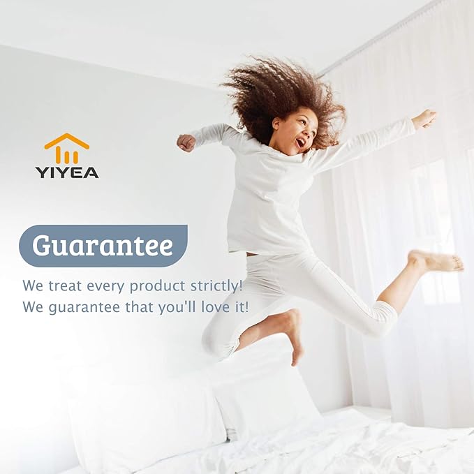 YIYEA California King Pillow Cases Set of 4, Ultra Soft 1800TC Hotel Quality Double Brushed Microfiber Embroidered Pillowcases, Envelope Closure, Fade Resistant (20"x40", Blue)