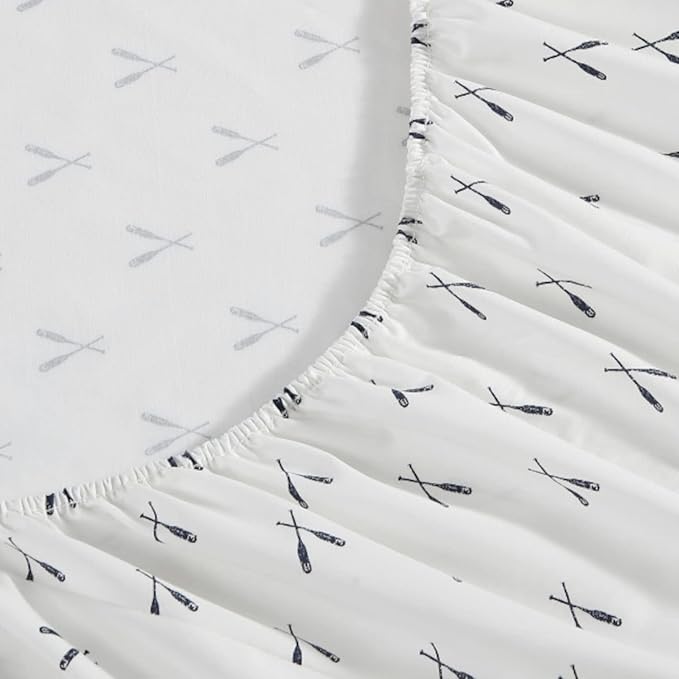Eddie Bauer - King Sheets, Cotton Percale Bedding Set, Crisp & Cool Home Decor (Eddies Oar, King)