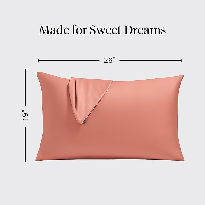 Kitsch Satin Pillowcase with Zipper for Hair & Skin - Softer Than Silk Pillow Cases, Smooth Cooling Satin Pillow Case, Wrinkle-Free, Machine Washable, Pillow Cases Standard Size 19x26 - Terracotta