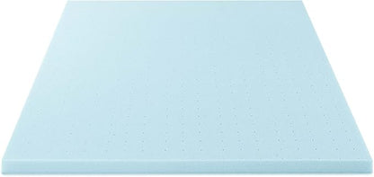 Best Price Mattress 2.5 Inch Ventilated Memory Foam Mattress Topper, Cooling Gel Infusion, CertiPUR-US Certified, Dorm Essentials, Short Queen
