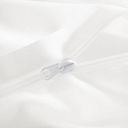 NEXHOME PRO Cotton Duvet Cover Kids Twin Size Linen Look White Organic Natural 100% Washed Cotton Duvet Cover Set 2 Pieces Bedding Set with Zipper Closure and Corner Ties, Breathable(No Comforter)