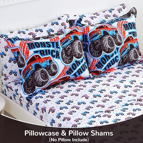Viviland Kids Full Bedding Sets, Boys Comforter, Monster Truck
