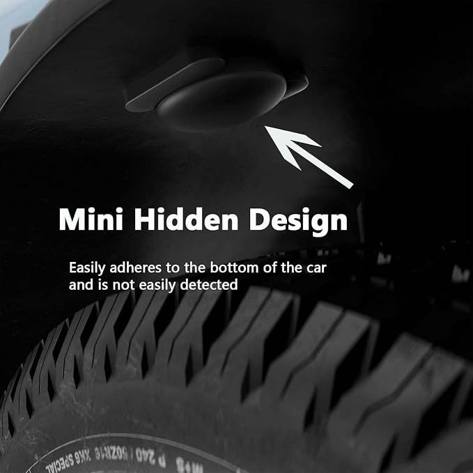 GPS Tracker for Vehicles, 2PCS Real Time Tracker Device for Vehicles, Work with Find My (iOS Only), MINI Magnetic Car Tracker Device Hidden, No Monthly Fee, Super Magnetic, Black