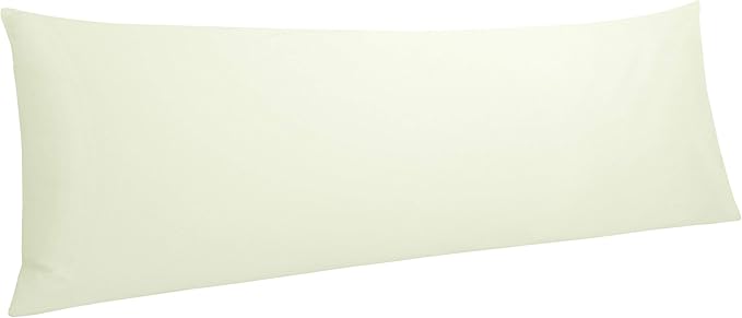 NTBAY Egyptian Cotton Body Pillowcase - 500 Thread Count Cotton Body Pillow Cover - Soft and Breathable Envelope Closure Body Pillowcase for Adults, 20x54 Inches, Ivory