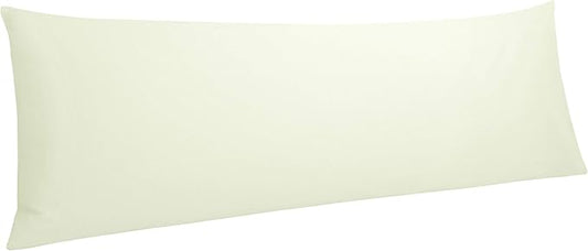 NTBAY Egyptian Cotton Body Pillowcase - 500 Thread Count Cotton Body Pillow Cover - Soft and Breathable Envelope Closure Body Pillowcase for Adults, 20x54 Inches, Ivory