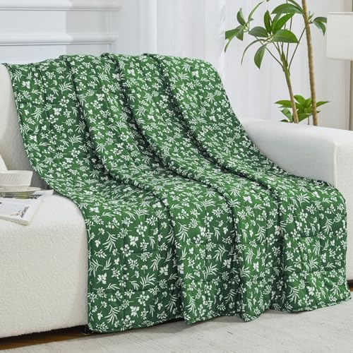 yescool King Size Weighted Blanket for Adults 20lbs, 80” x 87”, Forest
