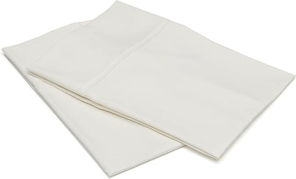 Amazon Basics Standard Pillowcases Set of 2 - Lightweight, Super Soft Easy Care Microfiber, Cream, 30" L x 20" W, Pillows Not Included