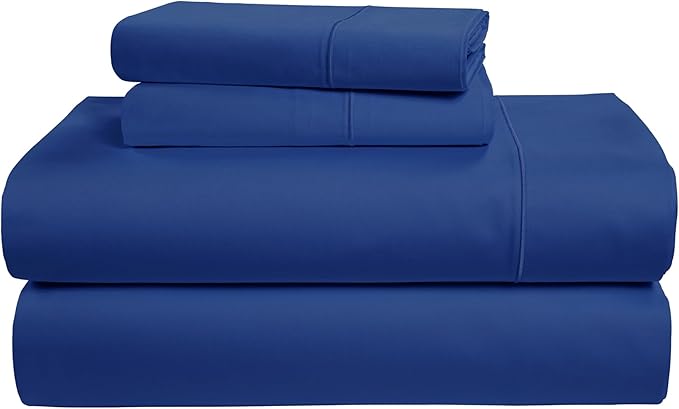 LANE LINEN 100% Egyptian Cotton King Size Deep Pocket Sheet Sets, Soft & Comfy Natural Cooling Mercerized Cotton King Size Sheets Set 15" Deep Pocket - Set Sail