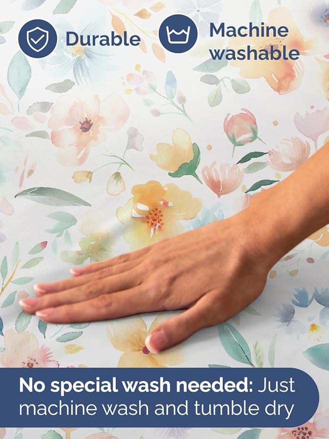 Floral Sheets - Flower Print Bed Sheet Set - 1 Flat, 1 Fitted & 1 Pillowcase w/ Deep Pockets - Comfy, Cozy, Wrinkle & Fade Free - Boho Botanical Bedding - Soft, Breathable & Cooling - Twin XL Size Set