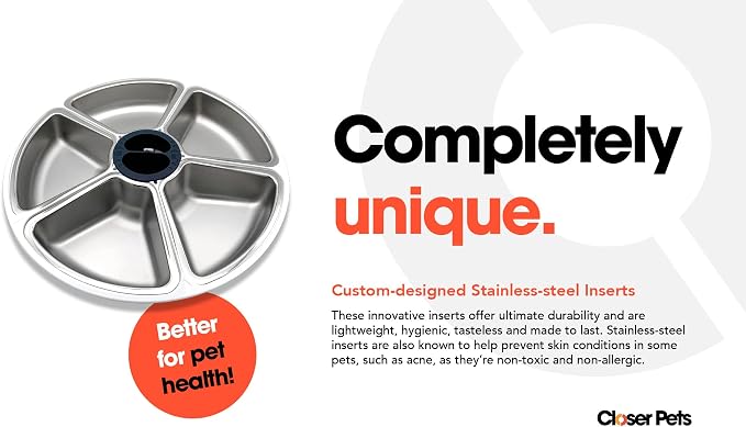 Stainless Steel Bowl Inserts for C500 Five-meal Automatic Pet Feeders (Pack of 5)