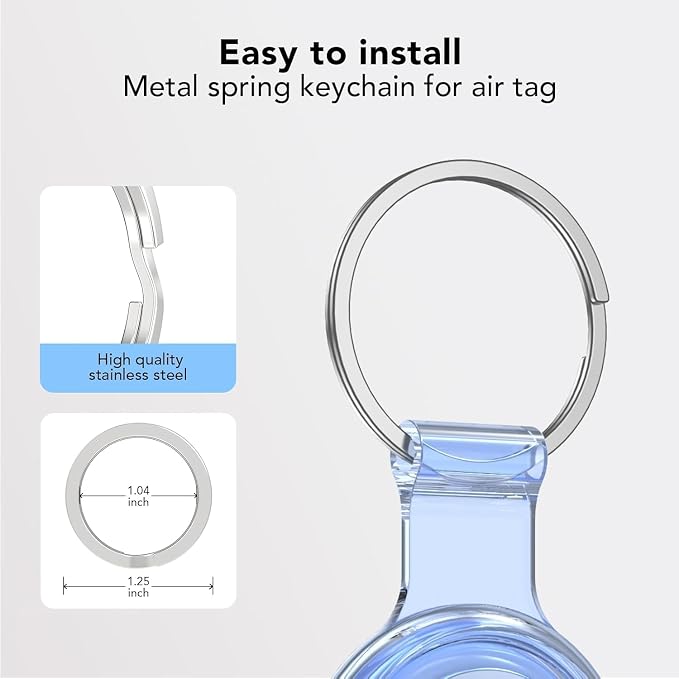 Compatible for AirTag Holder Keychain for Apple Air Tag 1st&2nd Generation | Airtag Key Chain Ring Case Cover for Air Tag Holder GPS Tracker Item Air Tags Finders Air Tagholder for Kids,Bags,Luggages