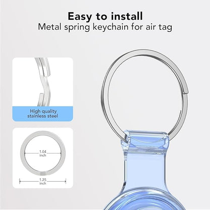 Compatible for AirTag Holder Keychain for Apple Air Tag 1st&2nd Generation | Airtag Key Chain Ring Case Cover for Air Tag Holder GPS Tracker Item Air Tags Finders Air Tagholder for Kids,Bags,Luggages