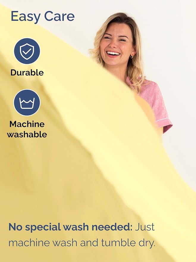 Extra Deep Twin XL Sheet Set - 4 Piece Breathable and Cooling Sheets - Hotel Luxury Bedding for Women, Men, Kids & Teens - Easy Secure Fit - Soft, Wrinkle Free and Comfy - Extra Deep Pockets - Yellow