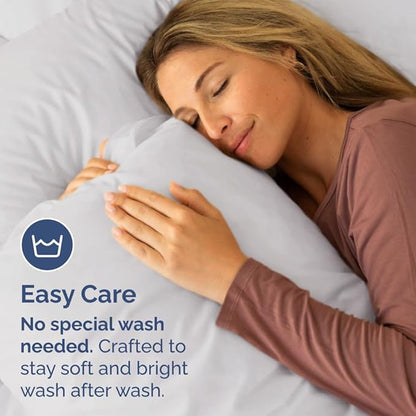 Standard Pillow Cases Set of 4 - Ultra Soft Hotel Quality Pillowcase Covers - Comfy Bedding for Women, Men, Kids & Teens - Machine Washable Pillow Protectors - 4 Piece Set - Standard Size French Grey