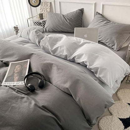 CLOTHKNOW Grey Silver California King Comforter Set Gradient Gray Bedding Comforter Sets Soft Tone Grey Comforter with 2 x Pillow Cases