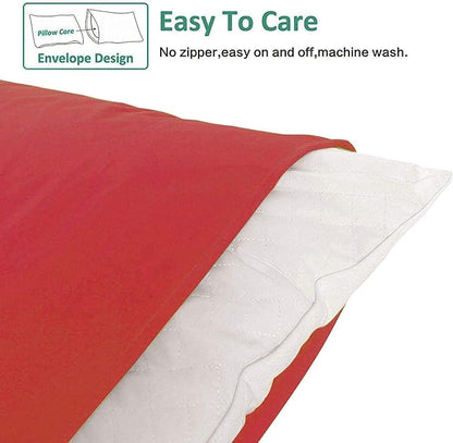 NTBAY Body Pillowcase - Brushed Microfiber 20x54 Pillowcase - Soft, Wrinkle-Free, Fade-Resistant, Stain-Resistant, Wine Red Body Pillow Cover with Envelope Closure - 20x54 Inches, Wine Red