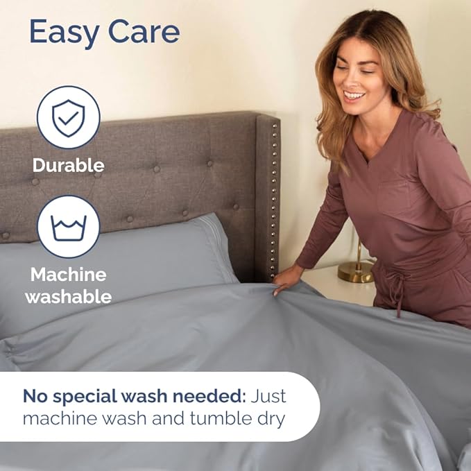 Split California King Bed Sheet Set - 5 Piece Split Cal King Size Sheets - Ultra-Soft, Breathable & Cooling - Comfy, Wrinkle & Fade Resistant - Fits 8" to 16" Inch Mattress w/ Deep Pockets - Dark Grey