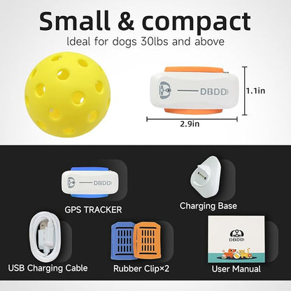 Dog GPS Tracker, AI Tracker Collar with Virtual Fence & Health Monitoring - Real Time Location Tracker for Escape Artists, Electronic Fence Collar for Medium to Large Dogs, iOS and Android
