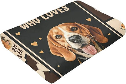 Beagle Blanket Super Soft Warm Fluffy Fleece Flannel Dog Animal Throw Blanket Cozy Fuzzy Plush Stuff Bedding Blankets Gifts for Women Kids Boys Girls Adults 80"X60"
